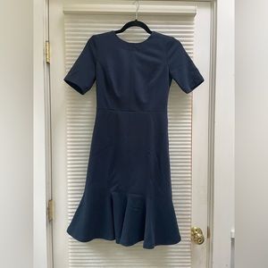Banana Republic navy twill peplum dress size 0